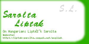 sarolta liptak business card